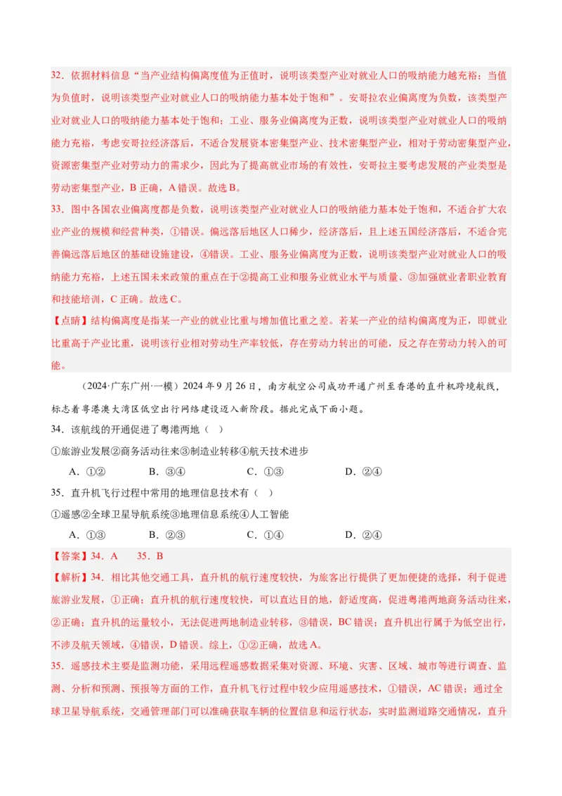 消灭易错人文地理选择题50题专练（解析版）_2025年新高考资料_二轮复习_2025年高三地理高考二轮复习专项提升（新高考通用）3405802_易错专练