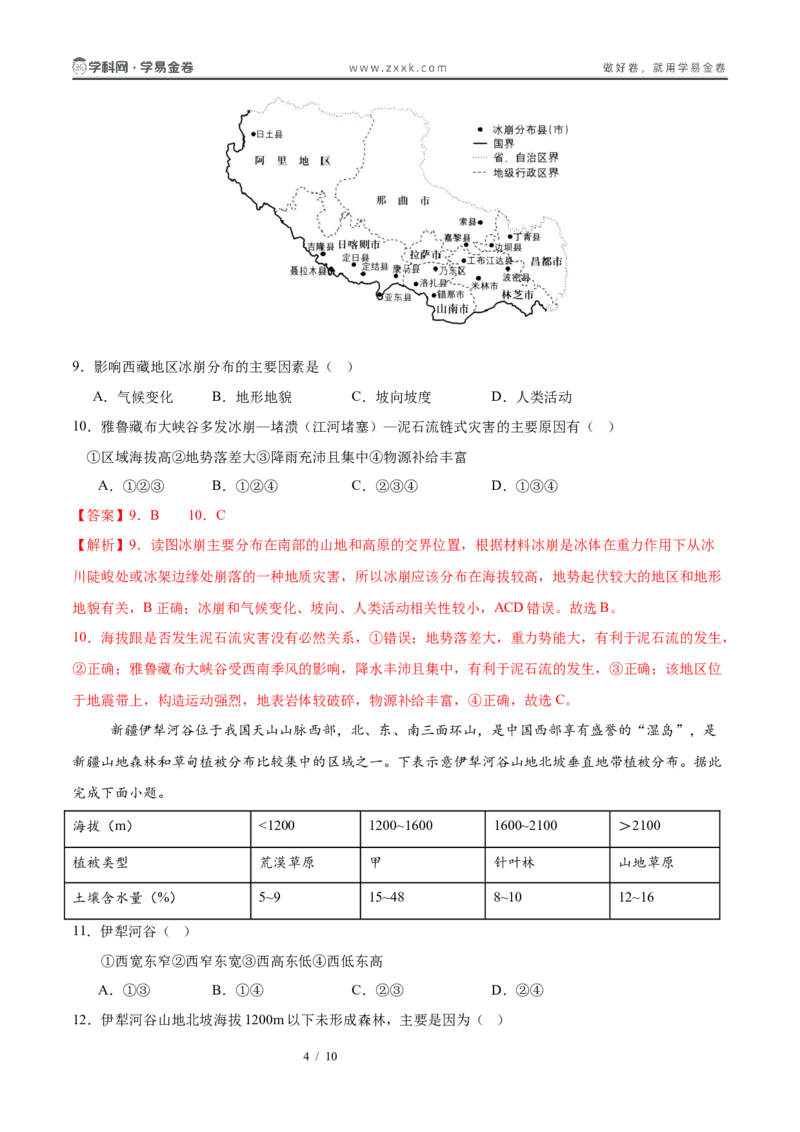 江西高考模拟卷(全解全析)_2025年新高考资料_二轮复习_2025年高三地理高考二轮复习专项提升（新高考通用）3405802_模拟试卷