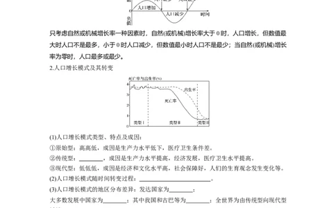24必修②第1章人口的变化第15讲人口的数量变化与人口合理容量_通用版（老高考）复习资料_2023年复习资料_地理高三一轮复习系列_地理高三一轮复习系列《一轮复习讲义》（学生版）