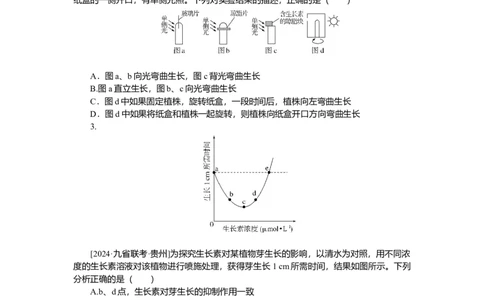 2025届高中生物学一轮复习检测案31　植物的激素调节（一）（含解析）_2025年新高考资料_一轮复习_2025届高中生物学一轮复习分层复习检测(含解析)
