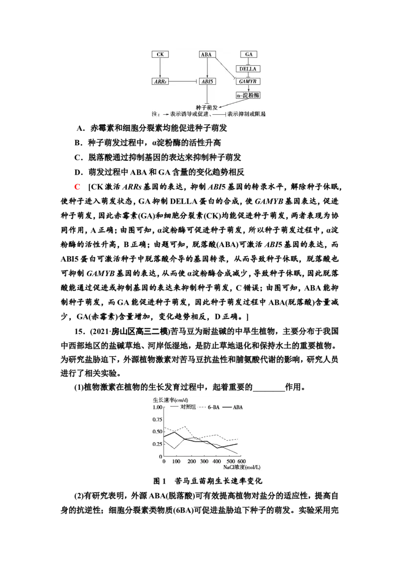 [13326521]备考2023生物课时分层作业29　植物生命活动的调节(含解析）_新高考复习资料_2023年新高考复习资料_专项复习_备考2023新高考生物课时分层作业