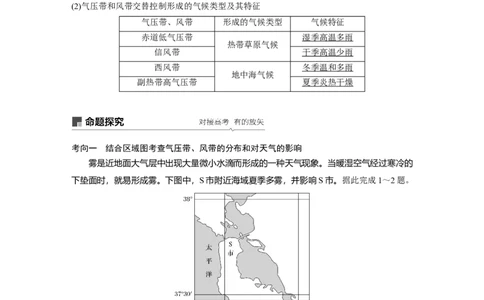 10必修①第3章地球上的大气第7讲气压带和风带_通用版（老高考）复习资料_2023年复习资料_地理高三一轮复习系列_地理高三一轮复习系列《一轮复习讲义》（教师版）