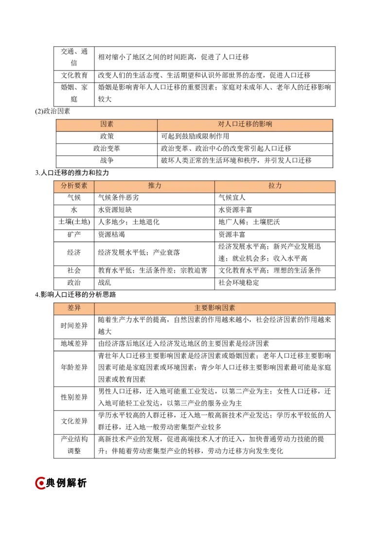 重难点07人口与地理环境（浙江专用）（解析版）_2025年新高考资料_二轮复习_01高考语文等多个文件_2025年高三地理高考二轮复习专项提升_重点&middot;难点&middot;热点专练（分地区）_浙江专用