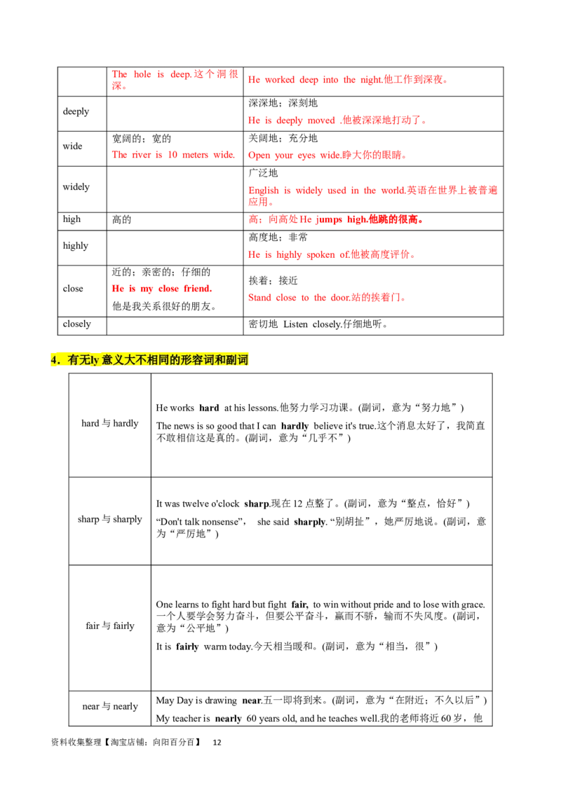 第14讲形容词和副词的用法（核心考点精讲精练）（解析版）-备战2024年高考英语一轮复习考点帮（全国通用）_03高考英语_通用版（老高考）复习资料_2024年复习资料_第二部分语法