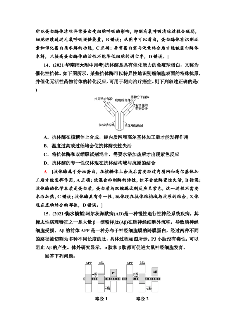 [13326469]备考2023生物课时分层作业3　蛋白质和核酸(含解析）_新高考复习资料_2023年新高考复习资料_专项复习_备考2023新高考生物课时分层作业
