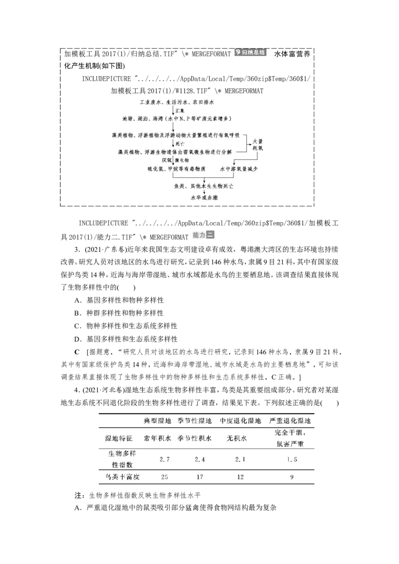 [12533111]高中生物一轮复习学案：第31讲　生态系统的稳定性和生态环境的保护_新高考复习资料_2023年新高考复习资料_一轮复习_精讲精练2023届新高考生物一轮复习学案