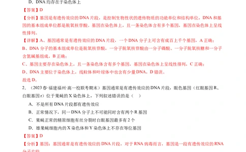 第21讲DNA分子的结构、复制与基因的本质（练习）（解析版）_2024年新高考资料_1.2024一轮复习_2024年高考生物一轮复习讲练测（新教材新高考）