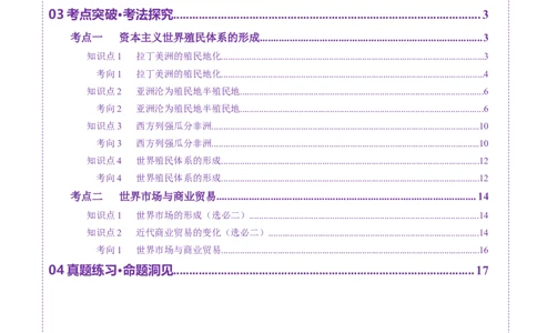 第27讲资本主义世界殖民体系和世界市场的形成（讲义）（解析版）_07高考历史_2025年新高考资料_一轮复习_2025年高考历史一轮复习讲练测（新教材新高考）（完结）_讲义+练习