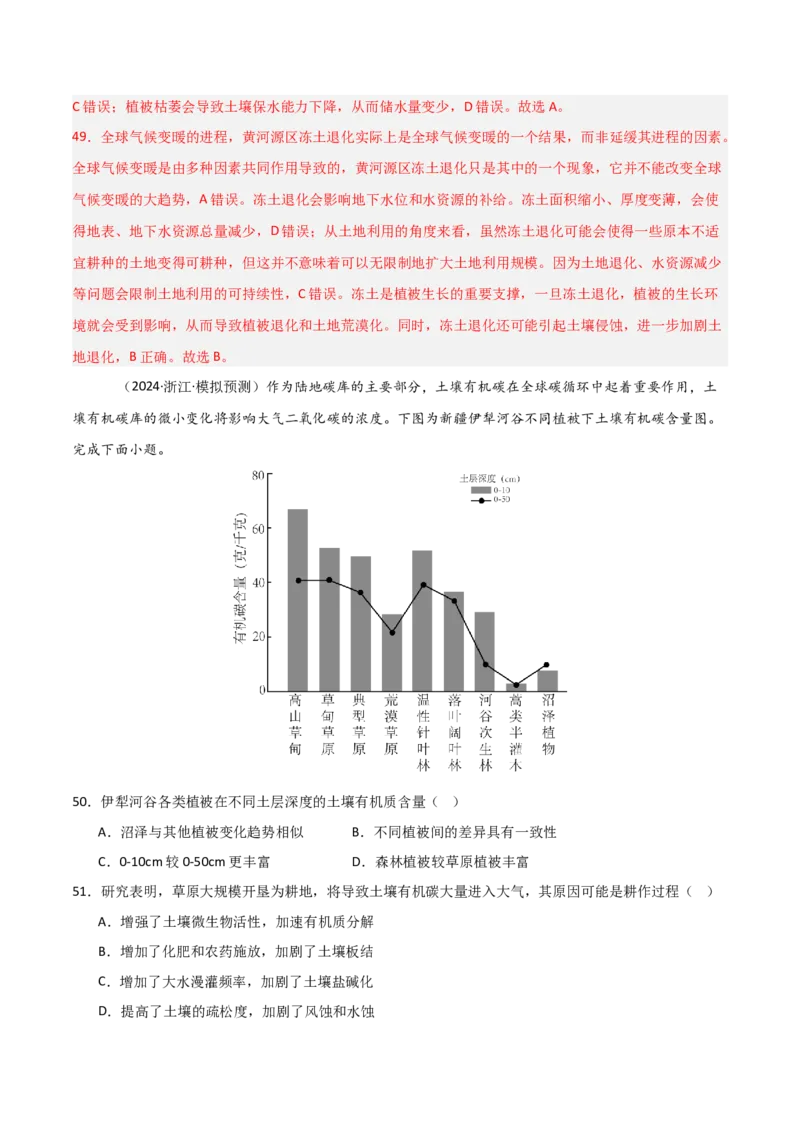 重难点09植被、土壤与人类活动（解析版）_2025年新高考资料_二轮复习_2025年高三地理高考二轮复习专项提升（新高考通用）3405802_重点&middot;难点&middot;热点专练（分地区）_天津专用