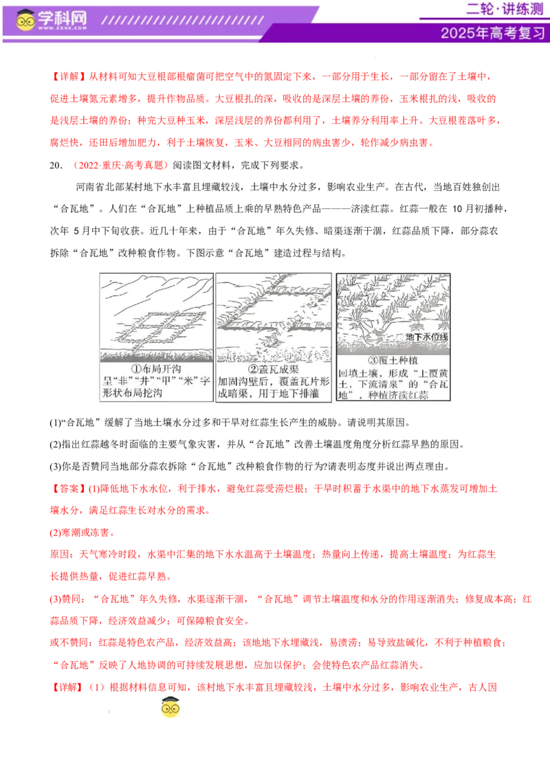 微专题农业技术、市场竞争力、新型服务业（练习）（解析版）_2025年新高考资料_二轮复习_上好课2025年高考地理二轮复习讲练测（新高考通用）3381954