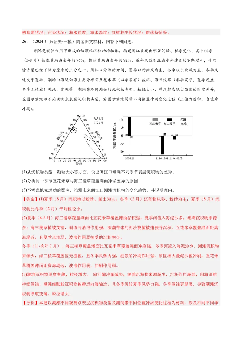 消灭易错自然地理非选择题35题专练（解析版）_2025年新高考资料_二轮复习_2025年高三地理高考二轮复习专项提升（新高考通用）3405802_易错专练
