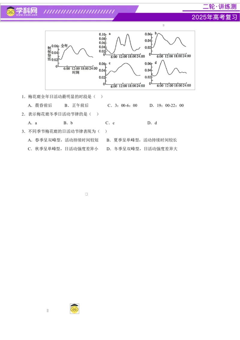 微专题生物与环境（讲义）（原卷版）_2025年新高考资料_二轮复习_上好课2025年高考地理二轮复习讲练测（新高考通用）3381954