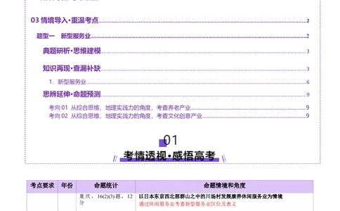 微专题新型服务业（讲义）（解析版）_2025年新高考资料_二轮复习_01高考语文等多个文件_2025年高三地理高考二轮复习专项提升_二轮讲义