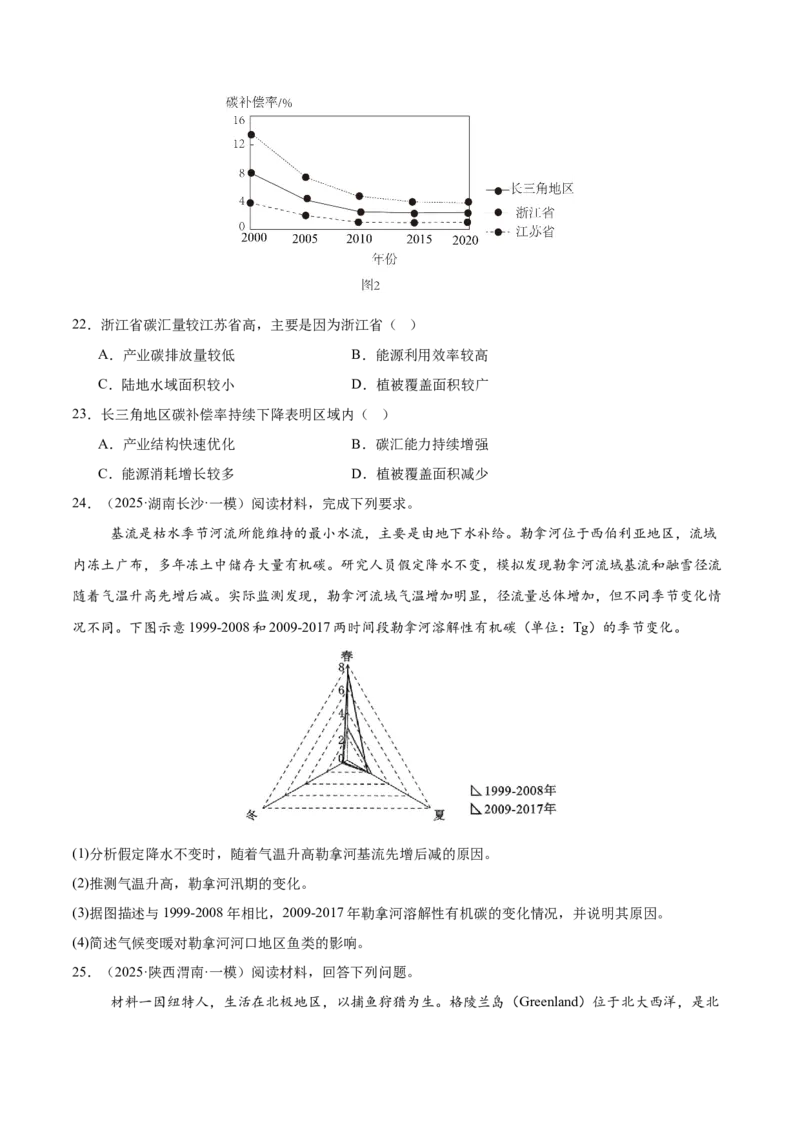 热点04海&mdash;气相互作用与碳中和（原卷版）_2025年新高考资料_二轮复习_01高考语文等多个文件_2025年高三地理高考二轮复习专项提升_重点&middot;难点&middot;热点专练（分地区）_广东专用