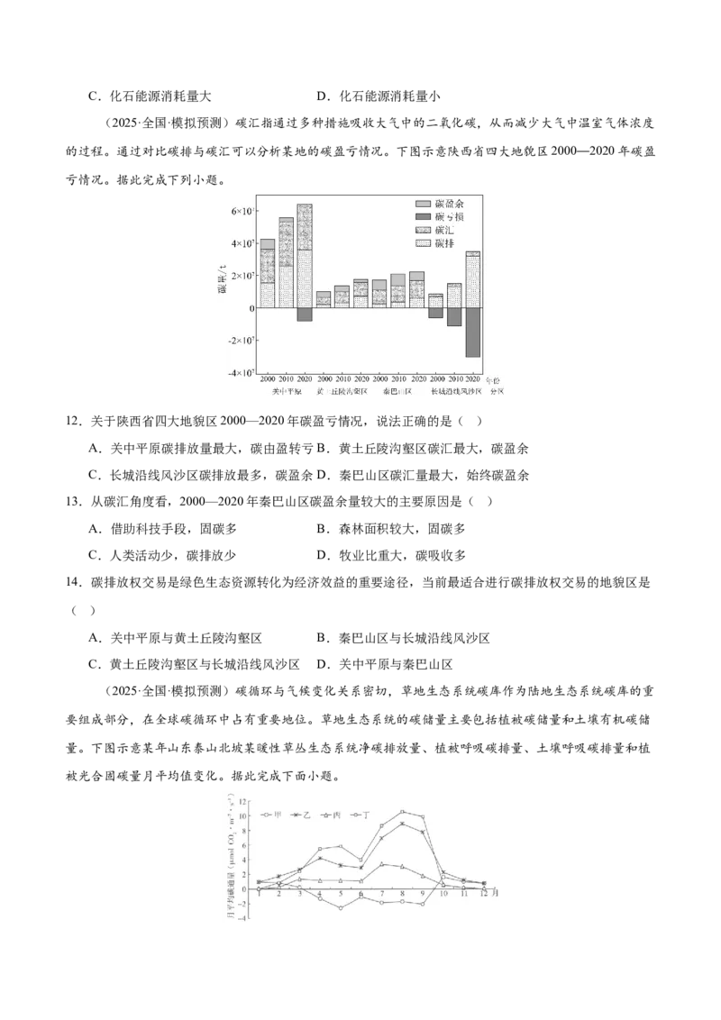 热点04海&mdash;气相互作用与碳中和（原卷版）_2025年新高考资料_二轮复习_01高考语文等多个文件_2025年高三地理高考二轮复习专项提升_重点&middot;难点&middot;热点专练（分地区）_广东专用