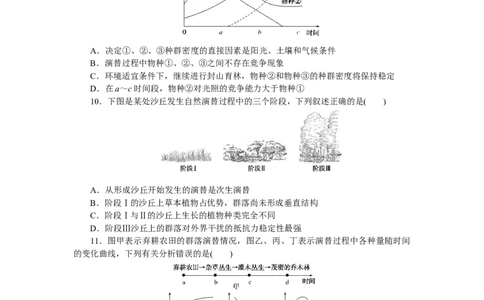 专练75　群落的演替_通用版（老高考）复习资料_2023年复习资料_专项复习_2023《微专题&middot;小练习》&middot;生物