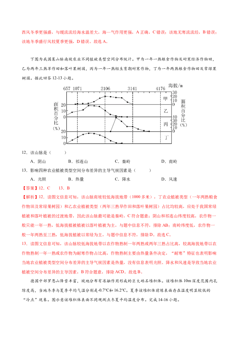 地理（贵州卷）（全解全析）_2025年新高考资料_二轮复习_01高考语文等多个文件_2025年高三地理高考二轮复习专项提升_模拟试卷_地理（贵州卷）-学易金卷：2025年高考第二次模拟考试
