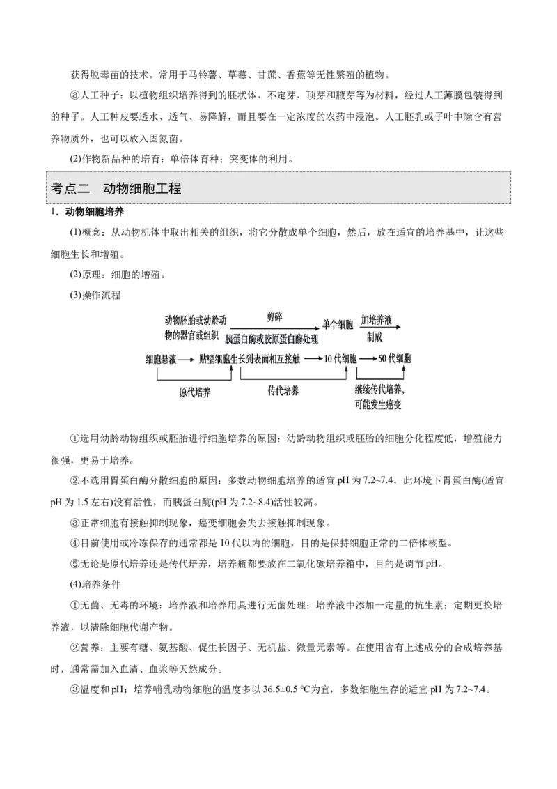 GKSW150_第28讲细胞工程-备战2022年高考生物一轮复习精品讲义（人教版）(解析版)_新高考复习资料_2022年新高考复习资料_备战2022新高考生物一轮复习精品讲义（人教版）