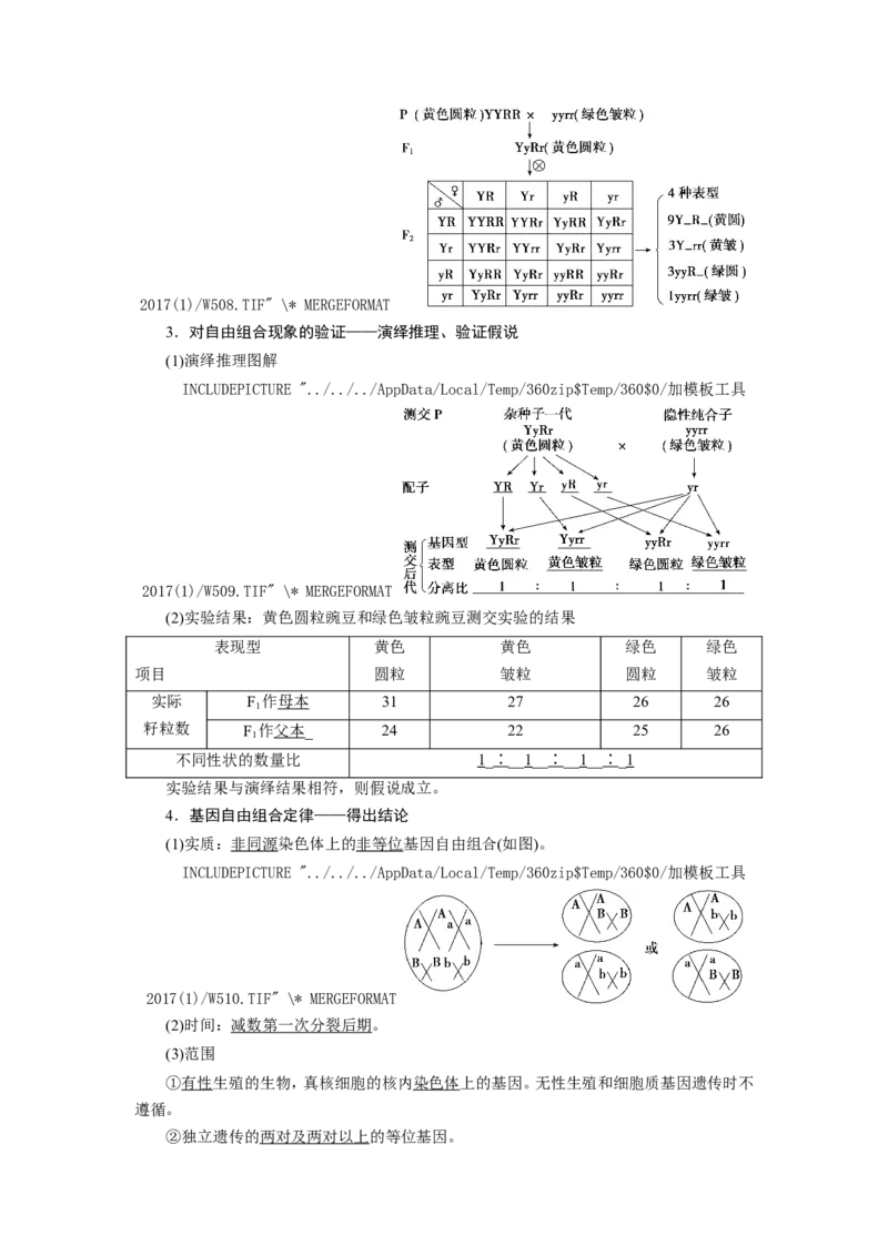 [12533086]高中生物一轮复习学案：第15讲　基因的自由组合定律_新高考复习资料_2023年新高考复习资料_一轮复习_精讲精练2023届新高考生物一轮复习学案