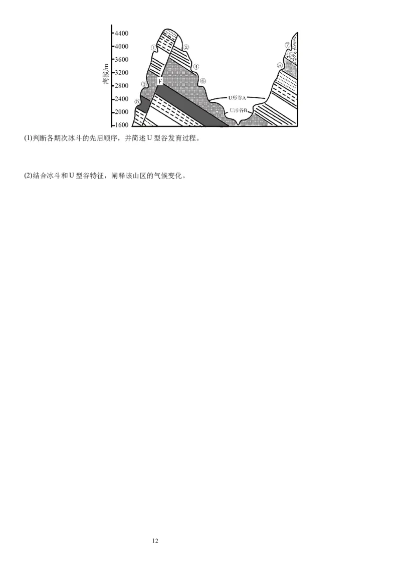 2024届高考一轮复习专题五地表形态的塑造第十四讲塑造地表形态的力量（试卷版）_通用版（老高考）复习资料_2024年复习资料_完备战2024年高考地理一轮复习考点帮（全国通用）