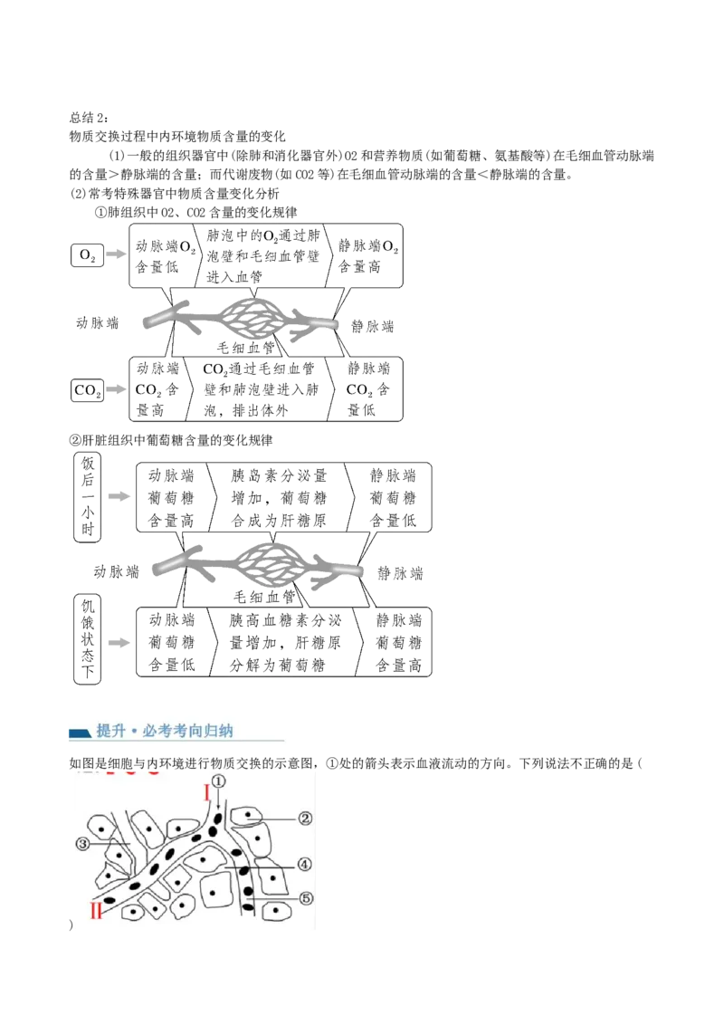 第25讲内环境与稳态（讲义）（教师版）_2024年新高考资料_1.2024一轮复习_2024年高考生物一轮复习讲练测（新教材新高考）