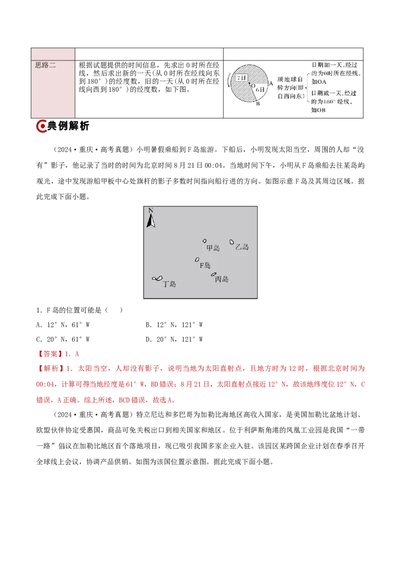 重难点01地球运动（解析版）_2025年新高考资料_二轮复习_01高考语文等多个文件_2025年高三地理高考二轮复习专项提升_重点&middot;难点&middot;热点专练（分地区）_新高考通用