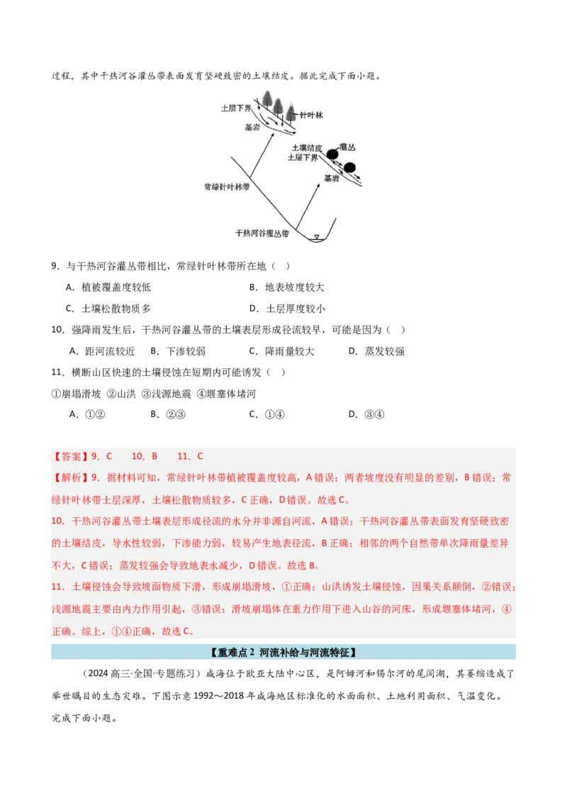 重难点07陆地水体与人类活动（解析版）_2025年新高考资料_二轮复习_01高考语文等多个文件_2025年高三地理高考二轮复习专项提升_重点&middot;难点&middot;热点专练（分地区）_天津专用