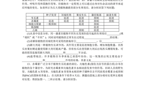 专练82　植物生命活动的调节综合练_新高考复习资料_2023年新高考复习资料_专项复习_2023《微专题&middot;小练习》&middot;生物&middot;新教材&middot;XL-7