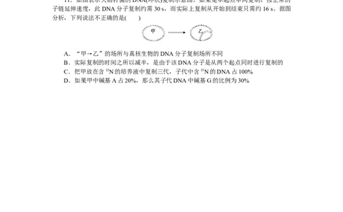 专练43　基因是有遗传效应的DNA片段_通用版（老高考）复习资料_2023年复习资料_专项复习_2023《微专题&middot;小练习》&middot;生物