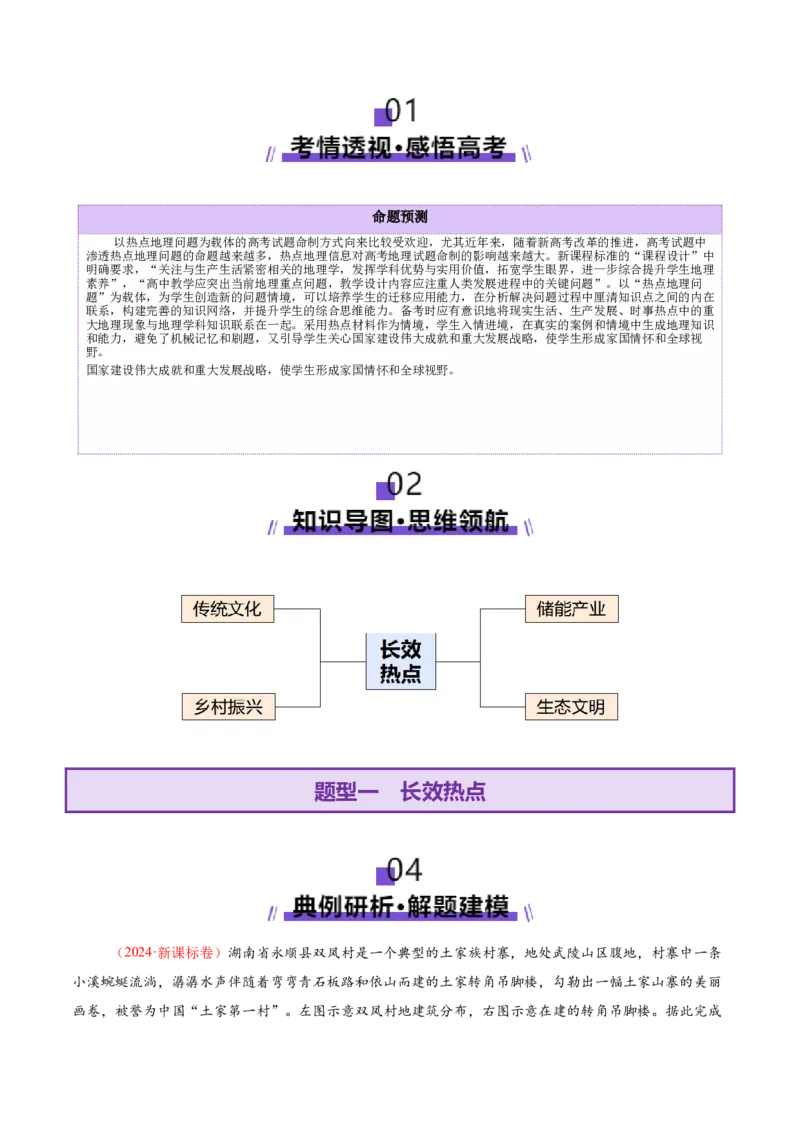长效热点（讲义）（解析版）_2025年新高考资料_二轮复习_01高考语文等多个文件_2025年高三地理高考二轮复习专项提升_二轮讲义