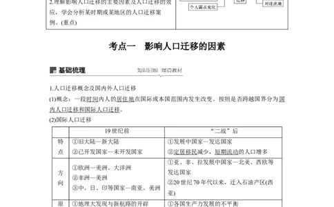 25必修②第1章人口的变化第16讲人口的空间变化_通用版（老高考）复习资料_2023年复习资料_地理高三一轮复习系列_地理高三一轮复习系列《一轮复习讲义》（教师版）