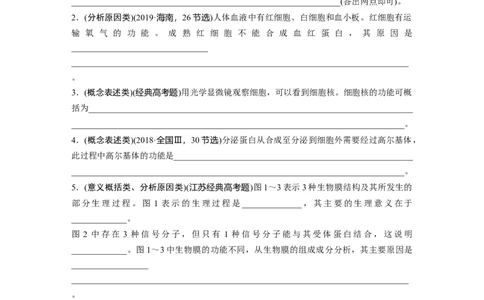 第2单元　长句表达(一)　与细胞有关的概念、特点和作用的描述_2024年新高考资料_1.2024一轮复习_2024年高考生物一轮复习讲义（新人教版）_学生版在此文件夹_大一轮复习讲义