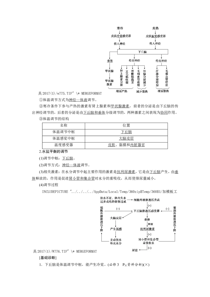 [12533098]高中生物一轮复习学案：第23讲　人体内环境稳态及实例_新高考复习资料_2023年新高考复习资料_一轮复习_精讲精练2023届新高考生物一轮复习学案