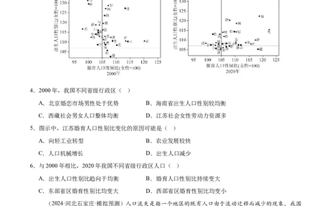 微专题人口新问题、传统文化和民居、城市群（练习）（原卷版）_2025年新高考资料_二轮复习_01高考语文等多个文件_上好课2025年高考地理二轮复习讲练测（新高考通用）