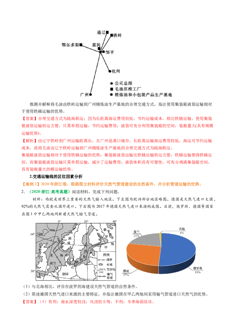 专题26交通布局的影响因素及交通对区域发展的影响描述方法与技巧（解析版）_2025年新高考资料_二轮复习_01高考语文等多个文件_2025年高三地理高考二轮复习专项提升_题型专练