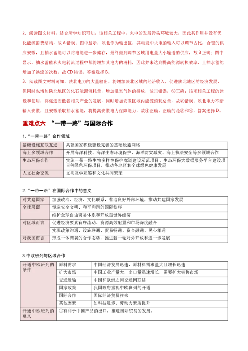 重难点12区域发展与区域合作（解析版）_2025年新高考资料_二轮复习_01高考语文等多个文件_2025年高三地理高考二轮复习专项提升_重点&middot;难点&middot;热点专练（分地区）_新高考通用