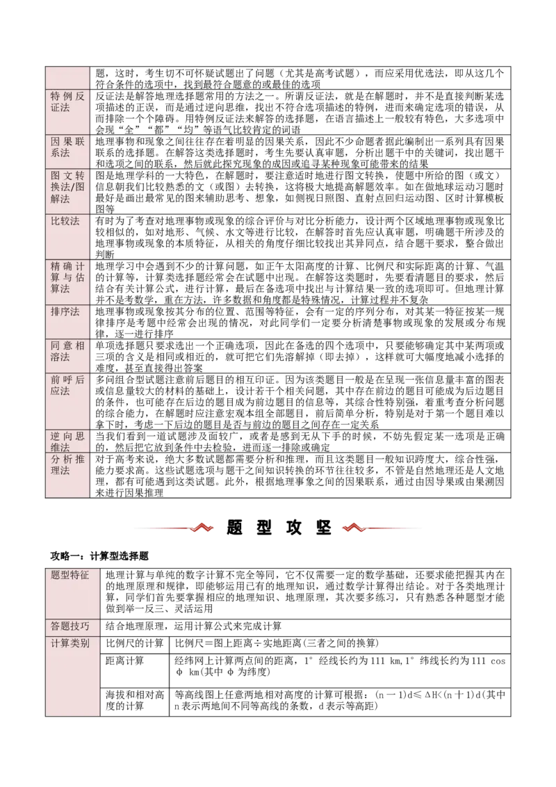 题型04选择题满分攻略（原卷版）_2025年新高考资料_二轮复习_01高考语文等多个文件_2025年高三地理高考二轮复习专项提升_重点&middot;难点&middot;热点专练（分地区）_新高考通用