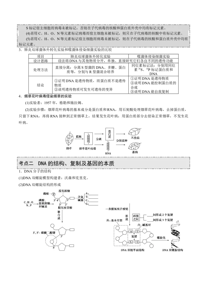 GKSW150_第17讲遗传的物质基础-备战2022年高考生物一轮复习精品讲义（人教版）(原卷版)_新高考复习资料_2022年新高考复习资料_备战2022新高考生物一轮复习精品讲义（人教版）
