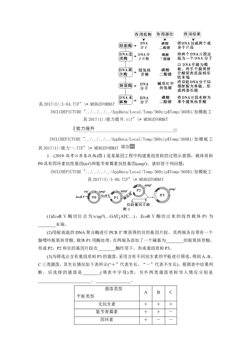 [12533118]高中生物一轮复习学案：第35讲　基因工程_新高考复习资料_2023年新高考复习资料_一轮复习_精讲精练2023届新高考生物一轮复习学案