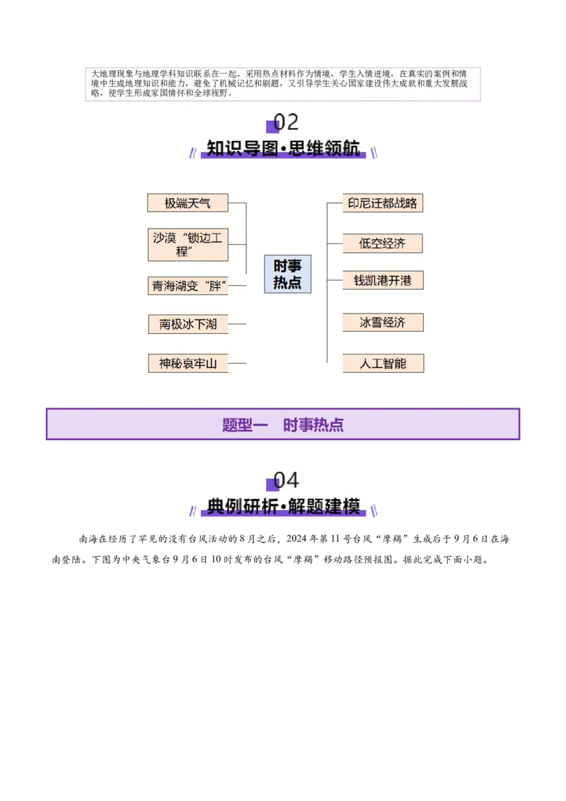 时事热点（讲义）（解析版）_2025年新高考资料_二轮复习_01高考语文等多个文件_上好课2025年高考地理二轮复习讲练测（新高考通用）_第四部分热点聚焦