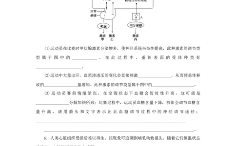 2023版新教材高考生物微专题小练习专练72体液调节与神经调节的关系202208091242_通用版（老高考）复习资料_2023年复习资料_一轮复习_2023届高考生物一轮微专题100练