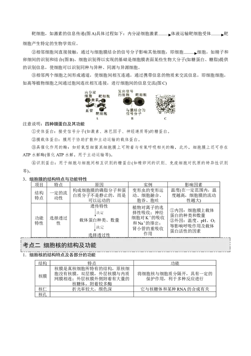 GKSW150_第4讲细胞膜及细胞核-备战2022年高考生物一轮复习精品讲义（人教版）(解析版)_新高考复习资料_2022年新高考复习资料_备战2022新高考生物一轮复习精品讲义（人教版）