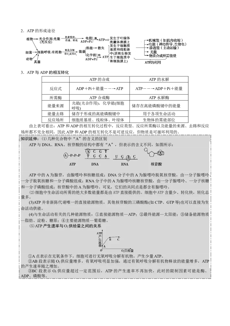 GKSW150_第7讲酶和ATP-备战2022年高考生物一轮复习精品讲义（人教版）(解析版)_新高考复习资料_2022年新高考复习资料_备战2022新高考生物一轮复习精品讲义（人教版）