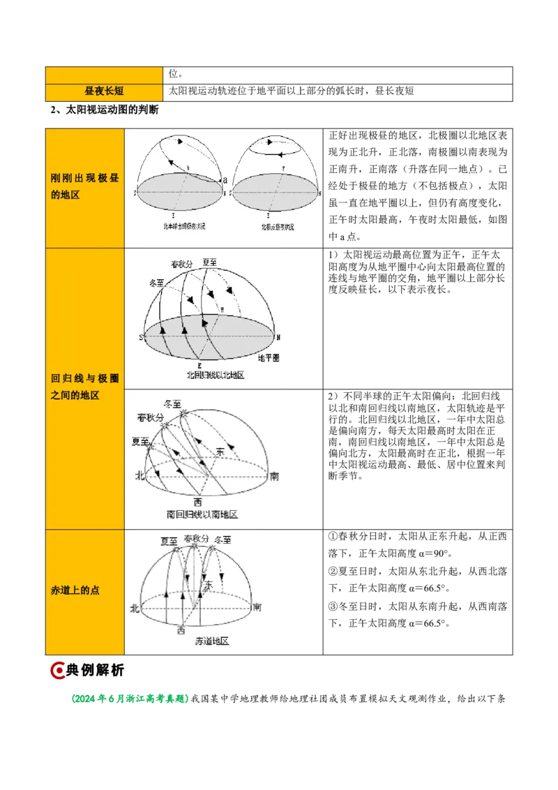 重难点01地球运动规律（浙江专用）（原卷版）_2025年新高考资料_二轮复习_01高考语文等多个文件_2025年高三地理高考二轮复习专项提升_重点&middot;难点&middot;热点专练（分地区）_浙江专用