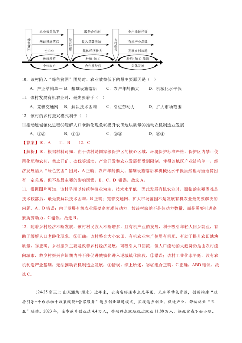 热点03精准扶贫与乡村振兴（解析版）_2025年新高考资料_二轮复习_2025年高三地理高考二轮复习专项提升（新高考通用）3405802_重点&middot;难点&middot;热点专练（分地区）_黑吉辽专用