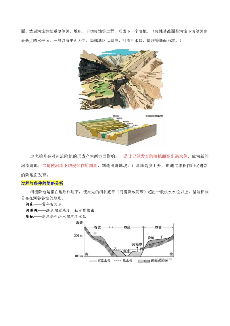 微专题河流阶地（解析版）_2025年新高考资料_二轮复习_01高考语文等多个文件_2025年高三地理高考二轮复习专项提升_微专题集成讲练