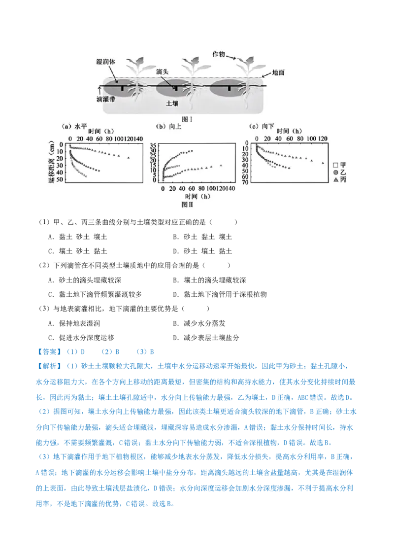 重难点专题07土壤与环境、人类（原卷版）_2025年新高考资料_二轮复习_01高考语文等多个文件_2025年高三地理高考二轮复习专项提升_重点&middot;难点&middot;热点专练（分地区）_上海专用