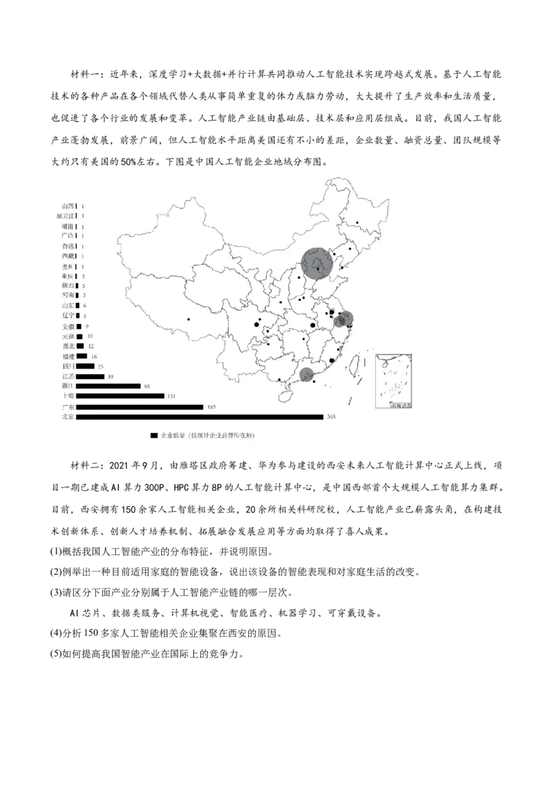 热点02科技兴国-2025年高考地理热点&middot;重点&middot;难点专练（新高考通用）（原卷版）_2025年新高考资料_二轮复习_2025年高三地理高考二轮复习专项提升（新高考通用）3405802_新高考通用