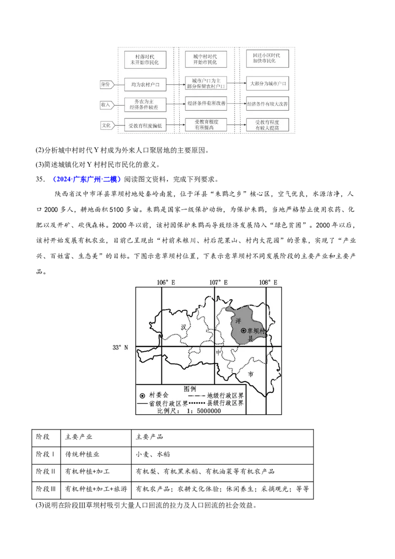 重难点07人口迁移和人口发展（原卷版）_2025年新高考资料_二轮复习_2025年高三地理高考二轮复习专项提升（新高考通用）3405802_重点&middot;难点&middot;热点专练（分地区）_广东专用