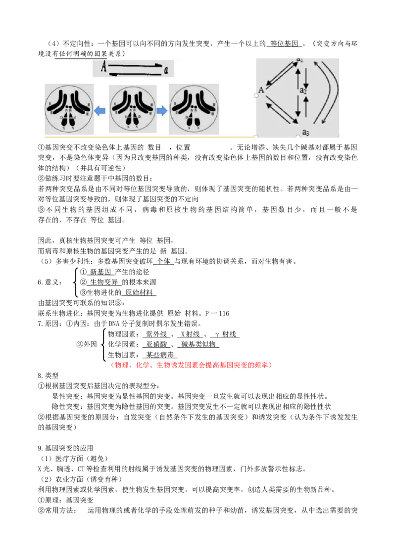 第23讲生物的变异（讲义）（学生版）_2024年新高考资料_1.2024一轮复习_2024年高考生物一轮复习讲练测（新教材新高考）